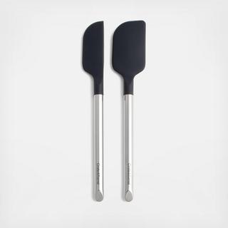 2-Piece Silicone & Stainless Steel Mini Spatulas Set