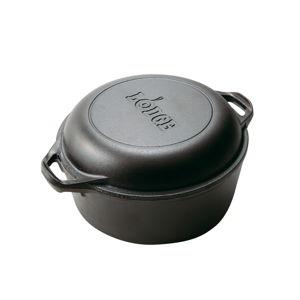 Lodge Cast Iron Double Dutch Oven, 5 qt