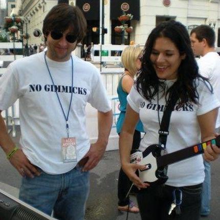 Before we were dating. I was courting Jason by showing him how great I was at Guitar Hero - 2009
