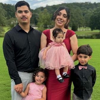 Sergio and his wife Nori and kids, ring bearer Tito, flower girl Natti and baby Salma.