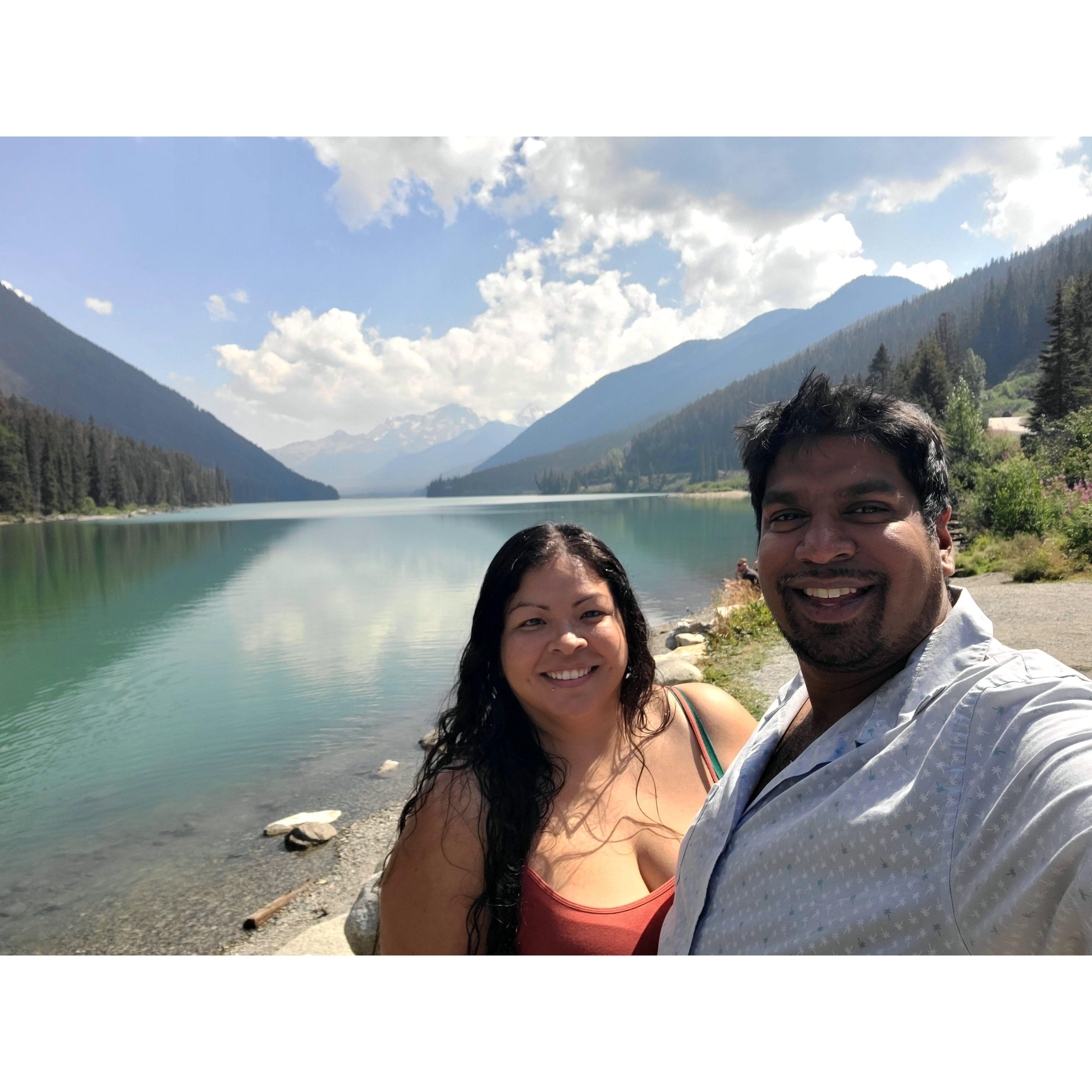Road trip through British Colombia to see Nilo's beloved cousin Grace and cousin-in-law Mel - for a night at Quesnel Lake, BC.