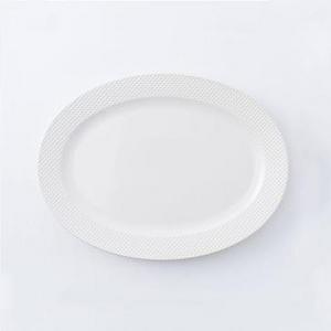 Textured 14" Medium Platter - White (Dots)