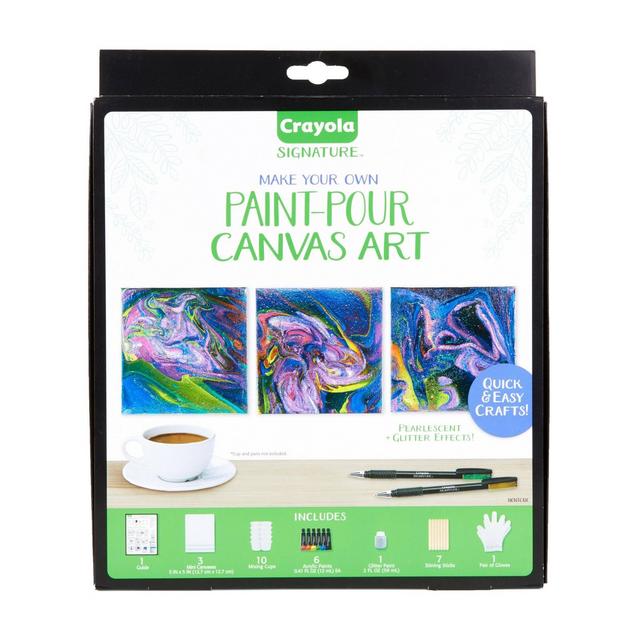 Crayola Signature Make Your Own Paint-Pour Canvas Art
