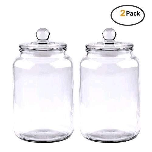 Maredash Glass Jars，Candy Jar With Glass Lid For Household- 1 Gallon (SET OF 2) …