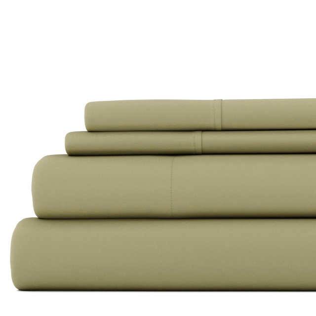 Becky Cameron, Easy Care, Solid Sheet Set, King, Sage Green