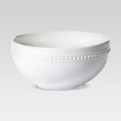 Porcelain Beaded Rim Cereal Bowl 20oz White - Threshold™