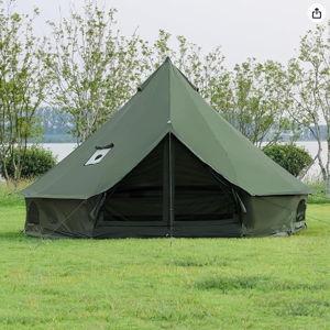 Oxford Bell Tent for Family Camping - Spacious 13.1ft /16.4ft Yurt with Stove Jack, Large Glamping Tents for 4-8 People, 4 Season Oxford Hot Tent Shelter