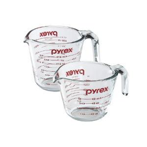 Pyrex Essentials (2-Pack) Glass Measuring Cups Set