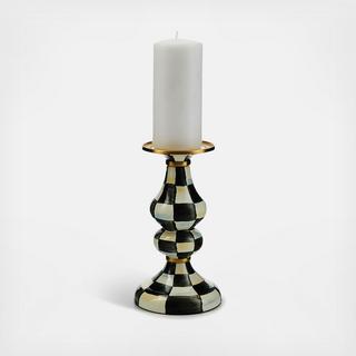 Courtly Check Pillar Candlestick