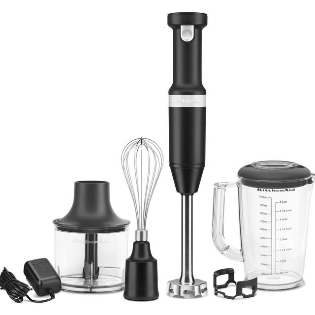 Cordless Variable Speed Hand Blender with Chopper and Whisk Attachments