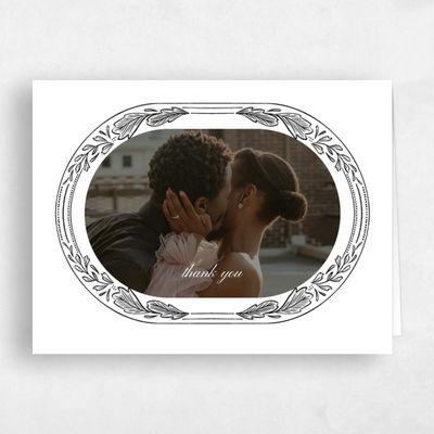 White Bordered Wedding Thank You - Duluth Classic