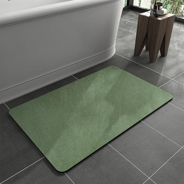 MontVoo -Bath Mat Rug Set-Rubber Non Slip Quick Dry Super Absorbent Thin Bathroom Rugs Fit Under Door-Washable Bathroom Floor Mats-Shower Rug for in Front of Bathtub,Shower Room,Sink