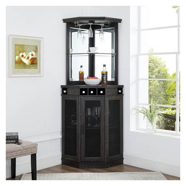 Corner Bar Unit Gray - Home Source