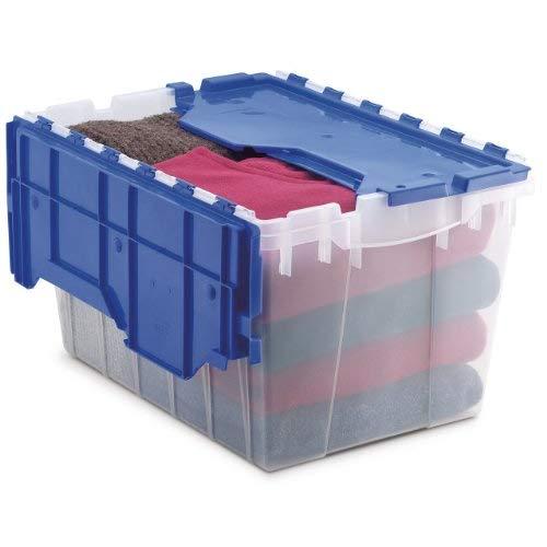 Akro-Mils 66486 CLDBL 12-Gallon Plastic Storage KeepBox with Attached Lid, 21-1/2-Inch by 15-Inch by 12-1/2-Inch, Semi Clear