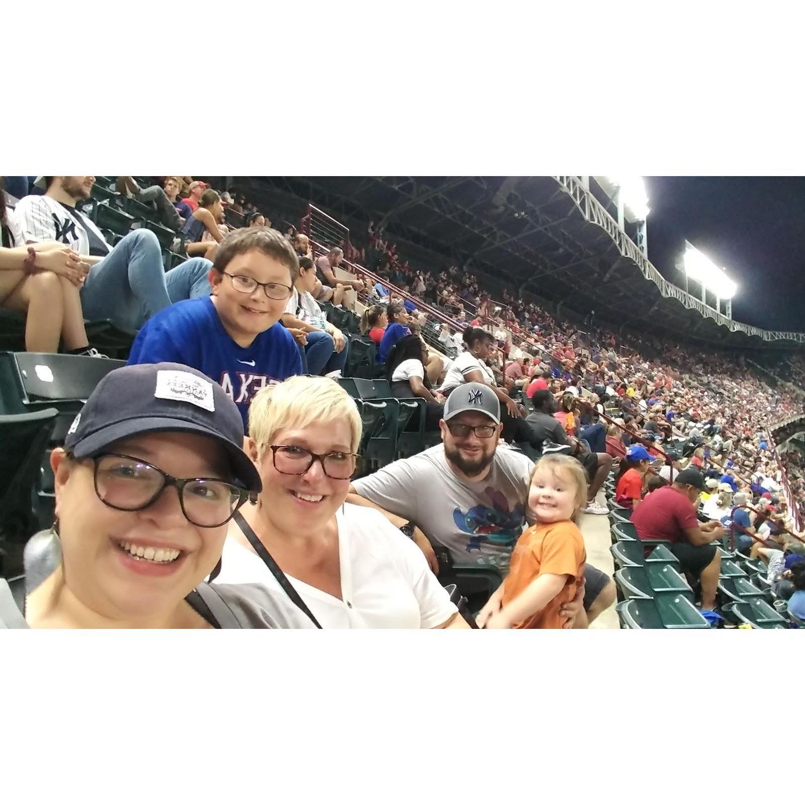 The kids first real baseball game! It was an amazing night for all.