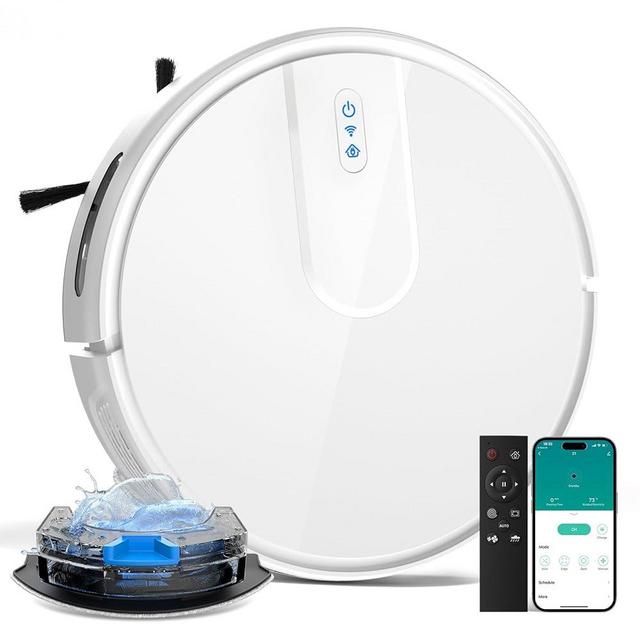 VIPSUN Robot Vacuum and Mop Cleaner with 4500Pa Suction, Advanced 3D Obstacle Avoidance, Next-generation Smart APP & Voice Control Robotic Vacuum, Automatic Aspirdora for Home Hard Floor, Pet Hair