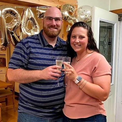 A surprise celebration, just minutes after Bill asked Anastasia to marry him!