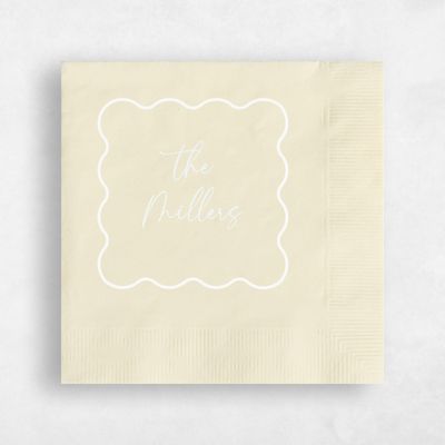 Ecru, Beige Wedding Napkin - Girard