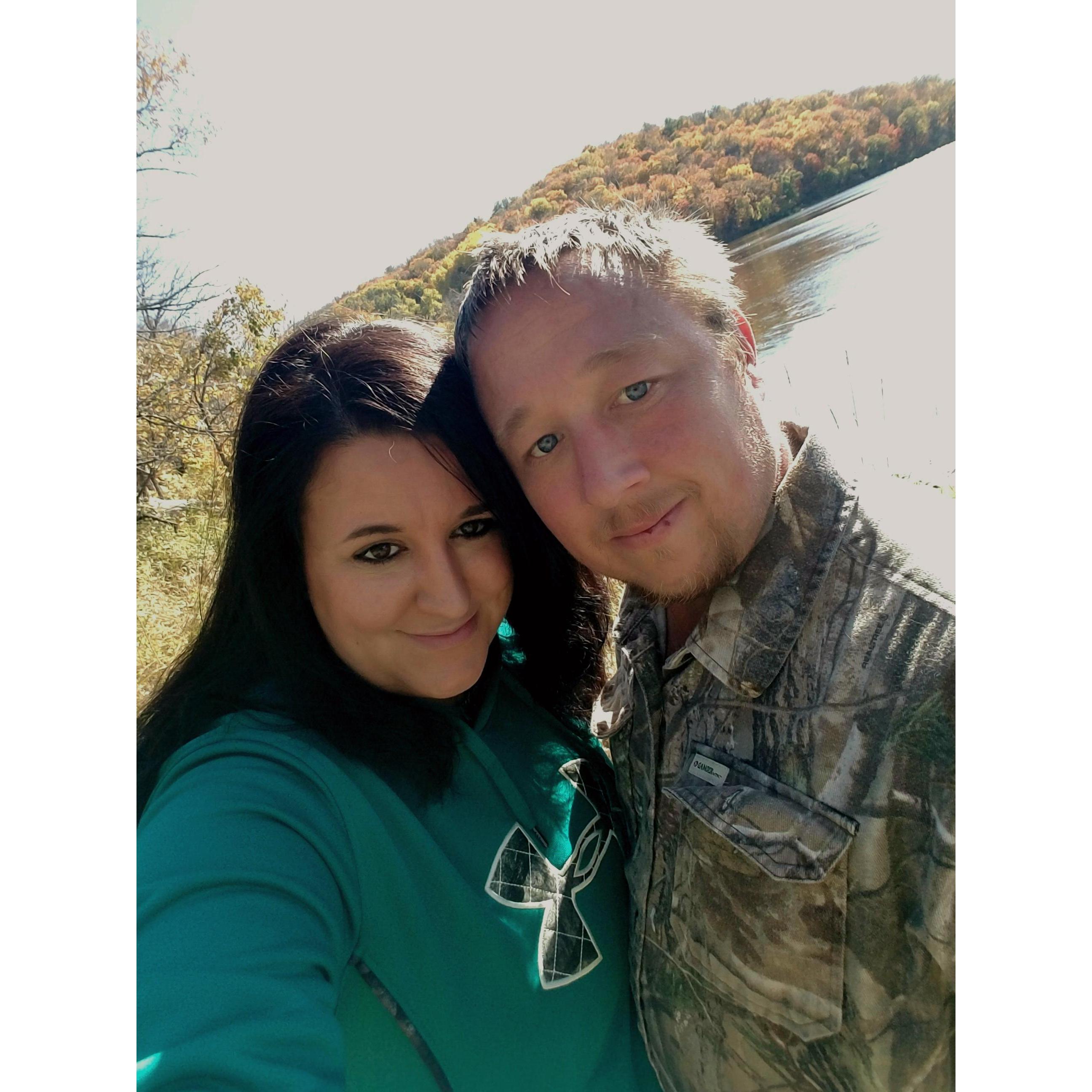 Fall color adventure a few weeks after they got engaged. Maplewood state park 2017