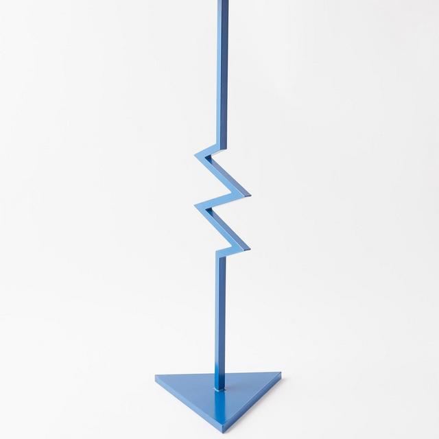 Jermaine Gallacher Zigzag steel drinks table in Blue