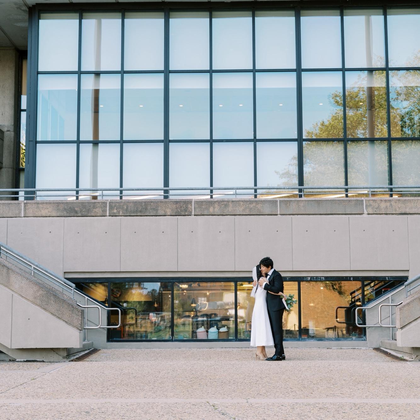 Our first date happened inside this building: MIT student center canteen!