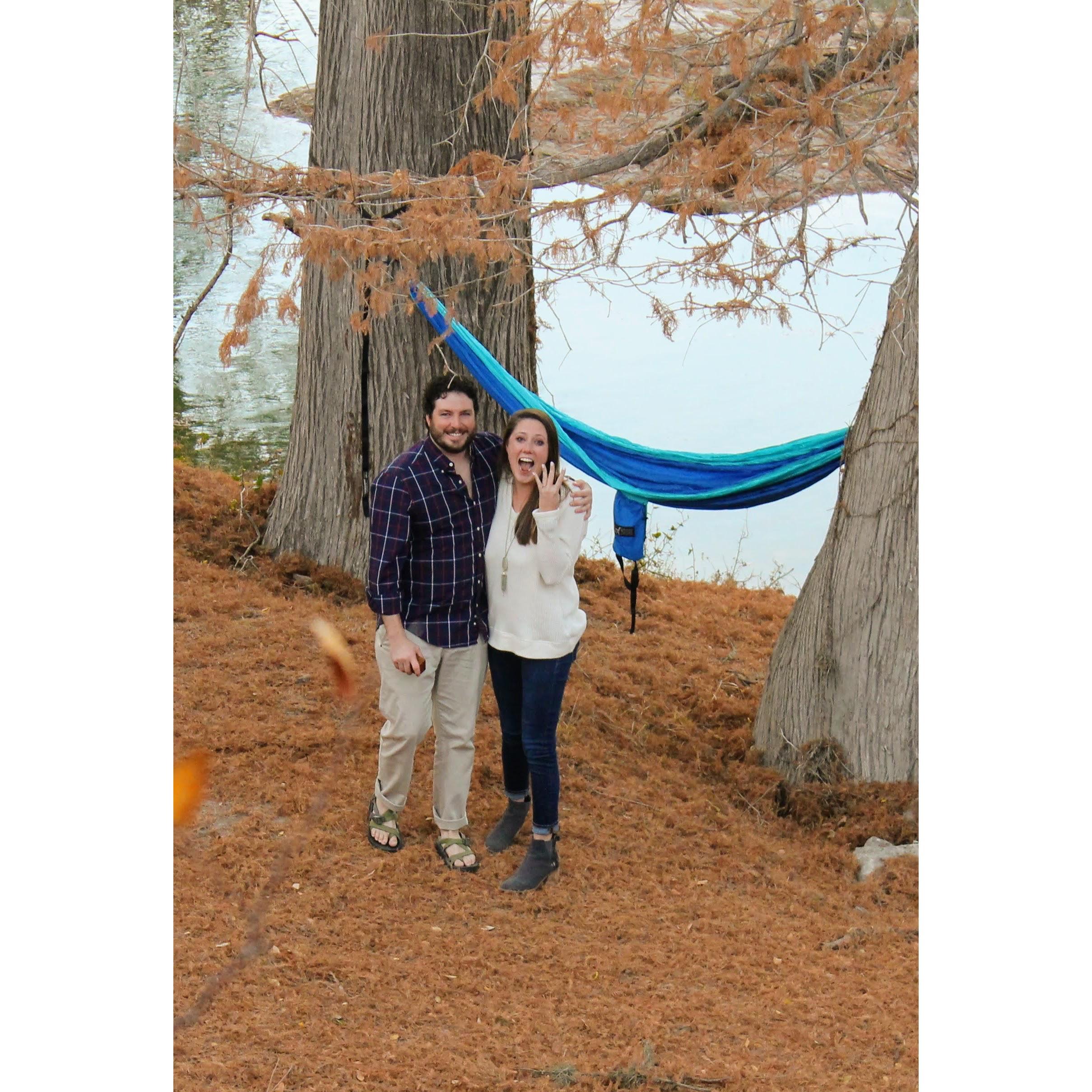 This is the moment right after they got engaged!!