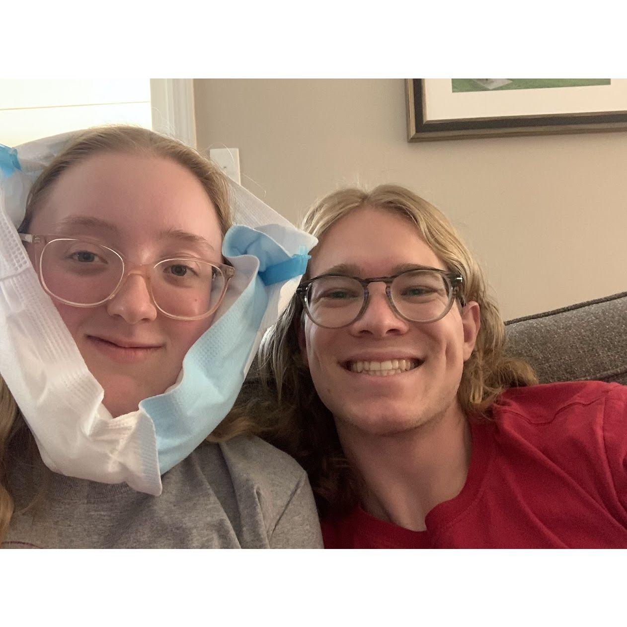 Thanksgiving 2024 wisdom teeth removal - and a very supportive Rollins