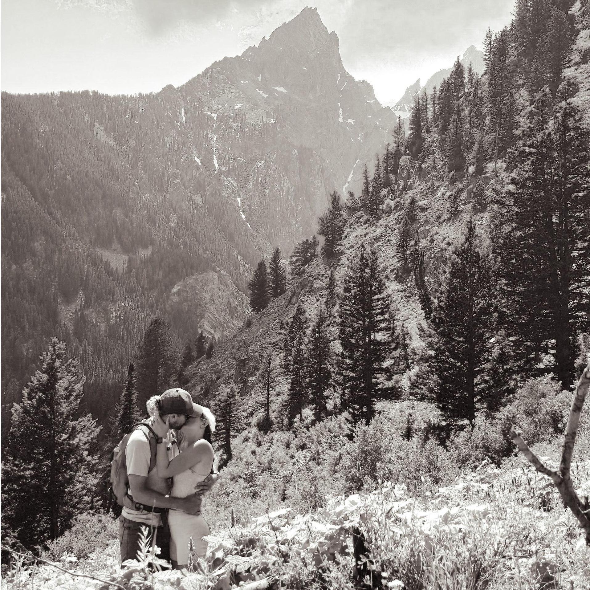 Post-engagement hike in the Tetons!