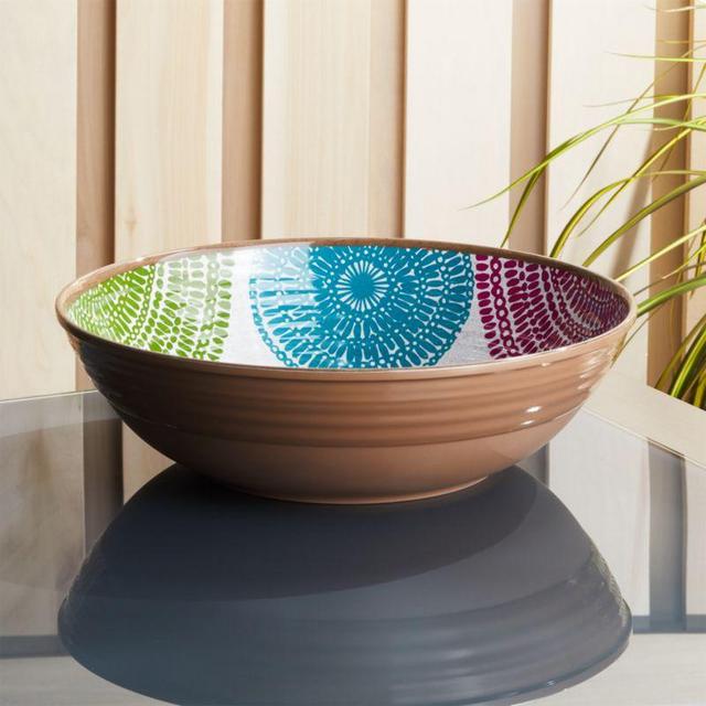 Caprice Mod Medallions Melamine Serving Bowl