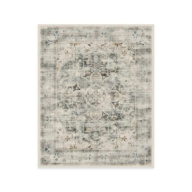 Ruggable Sarrah Washable Rug - Perfect Vintage Area Rug for Living Room Bedroom Kitchen - Pet & Child Friendly - Non-Toxic - Stain & Water Resistant - Sage 6'x9' (Classic Pad)