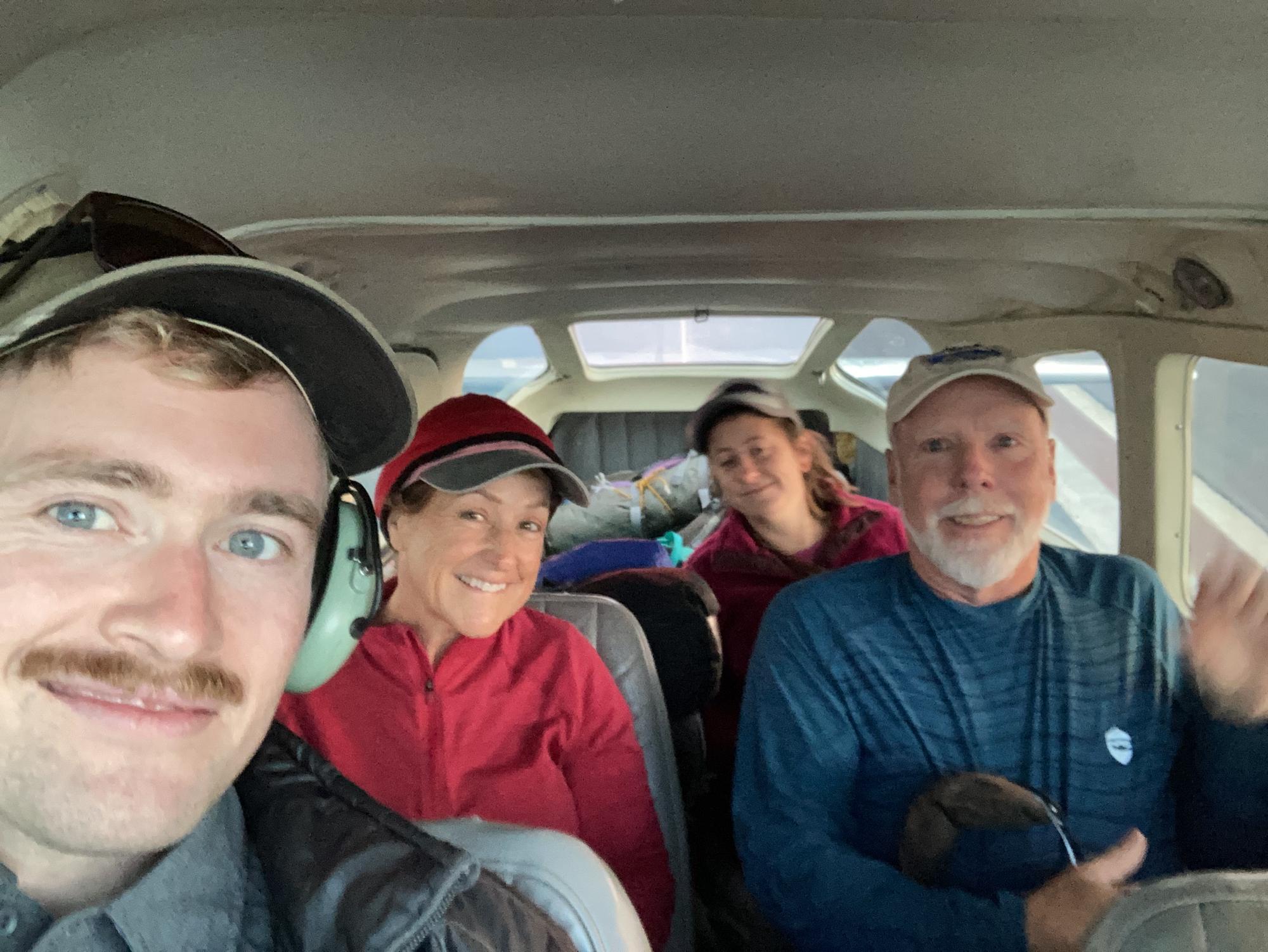 Flying into a backcountry ranger station in the Selway-Bitterroot Wilderness with Cheryl and Stan in 2021