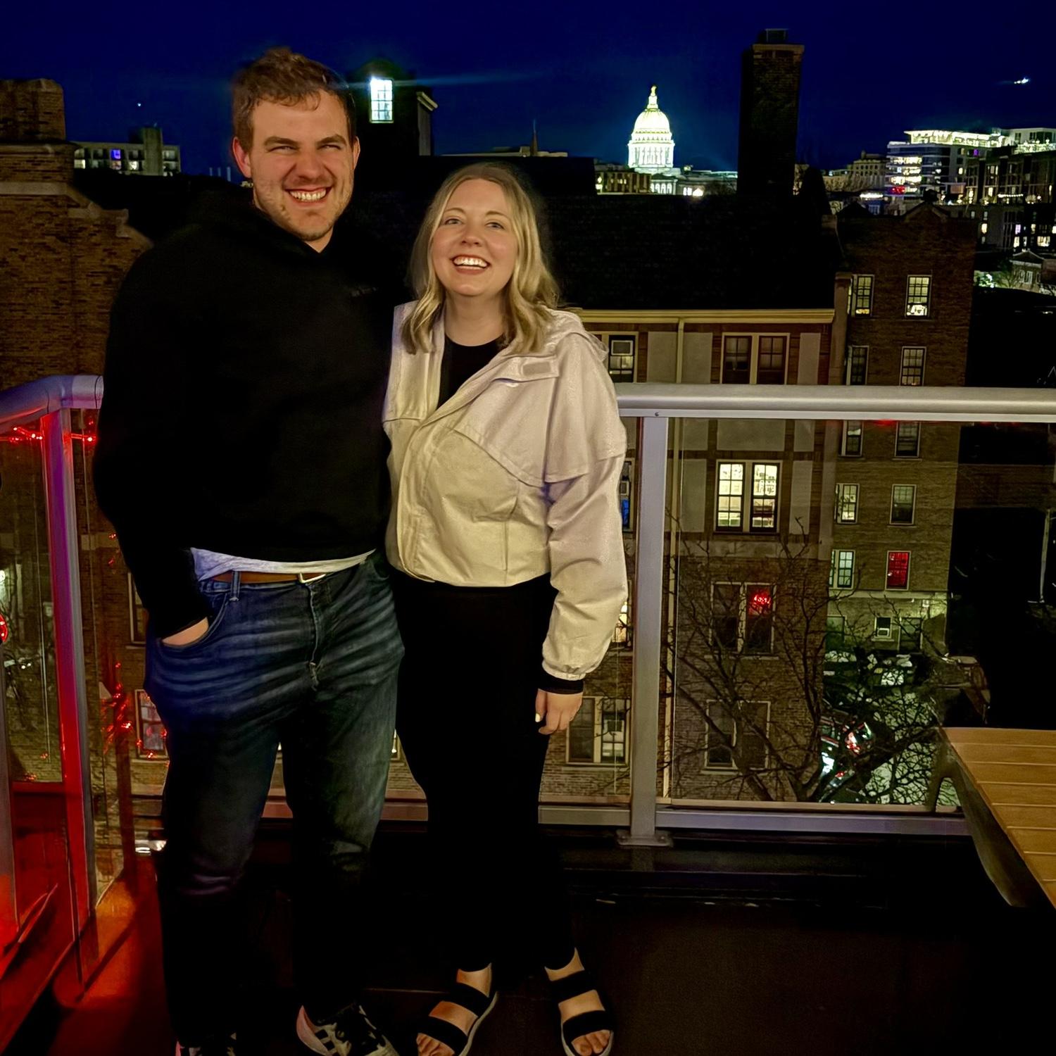 Our first photo together!
Camp Trippalindee— one of the best views in Madison and where Luke met Christian’s siblings!
