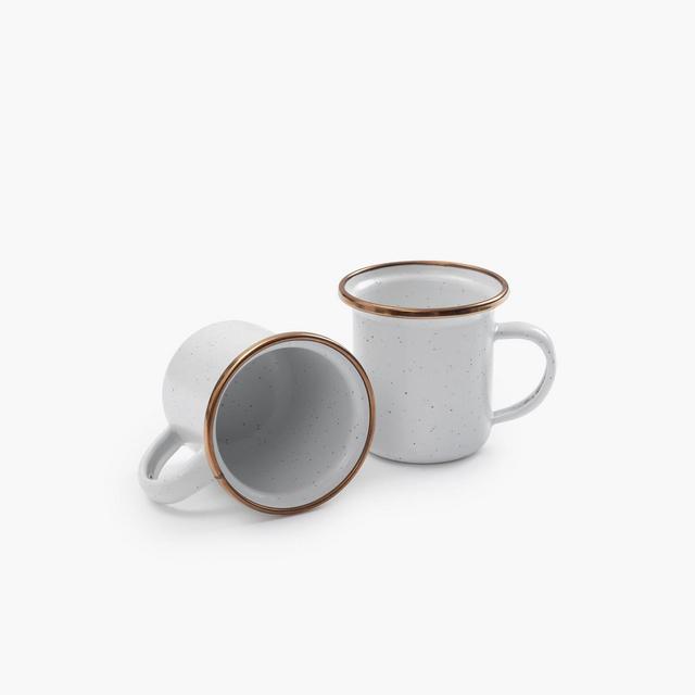 Barebones Enamelware Dining Collection - Eggshell, Enamel Espresso Cup Set