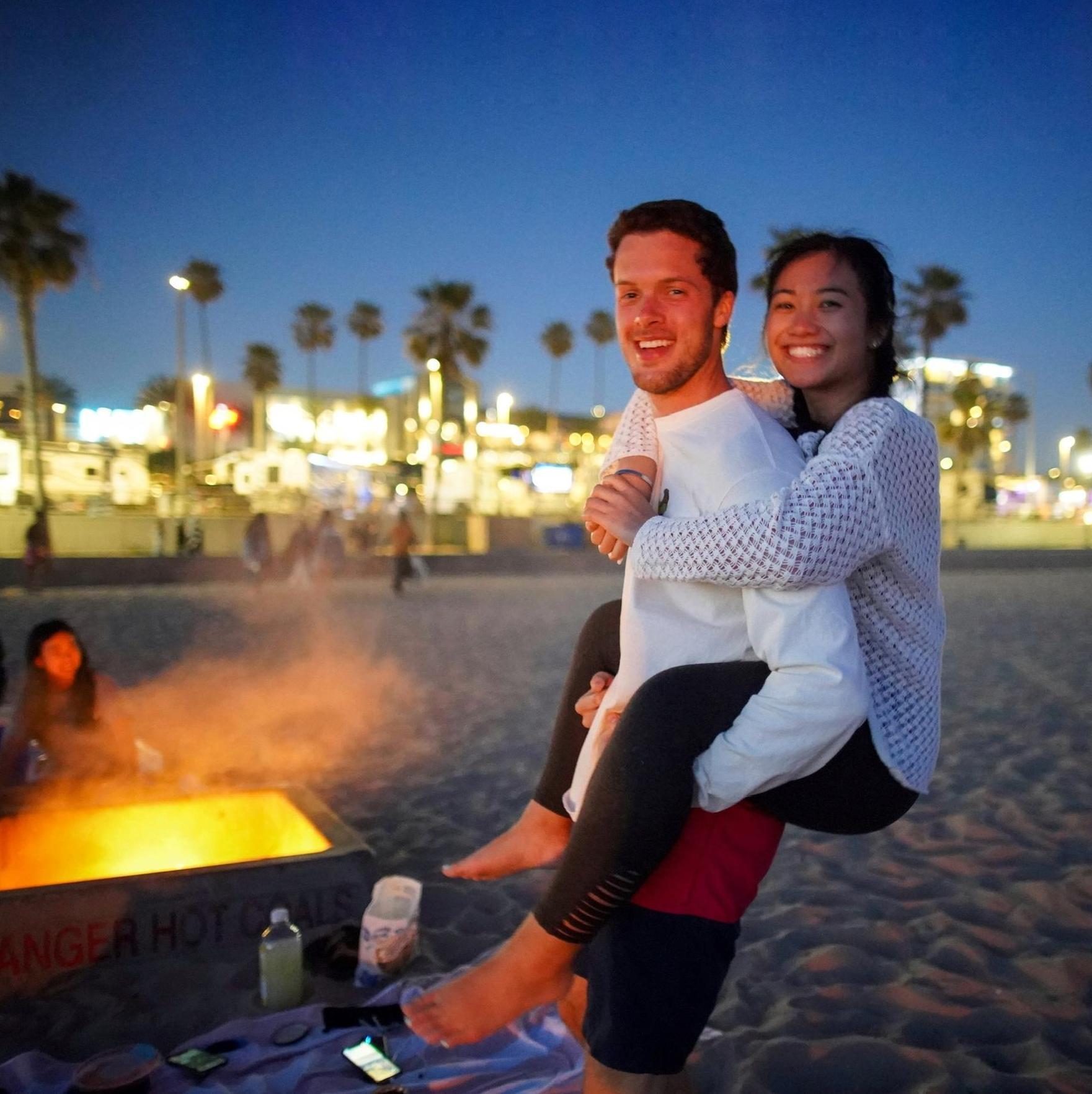 March 31, 2021 • Enjoying the Firepit on the Beach (Huntington Beach, CA)