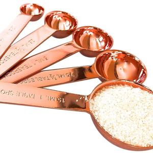 Copper Measuring Spoons For Your Rustic & Farmhouse Kitchen Decor, Superior Strength & Beautiful Finish, Unique Accessories, Baking Supplies, Cooking Tools, A Lovely Gift, Comes Attractively Boxed