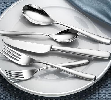 Ella Satin Flatware, Set of 56