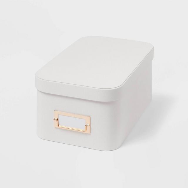 Small Decorative Fabric Box Ivory - Brightroom™