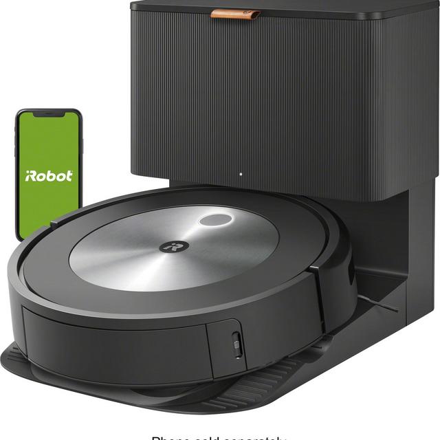 iRobot - Robot Roomba j7+ (7550) Self-Emptying Robot Vacuum – Identifies and avoids obstacles like pet waste & cords - Graphite