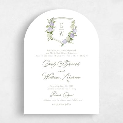 Purple Arch Wedding Invitation - Speranza Classic