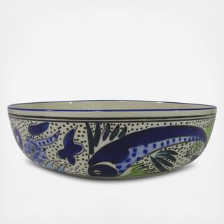 Aqua Fish Pasta Serving Bowl