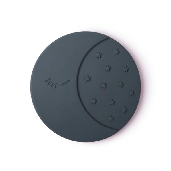 Mushie Organic Silicone Moon Teether (Iron)