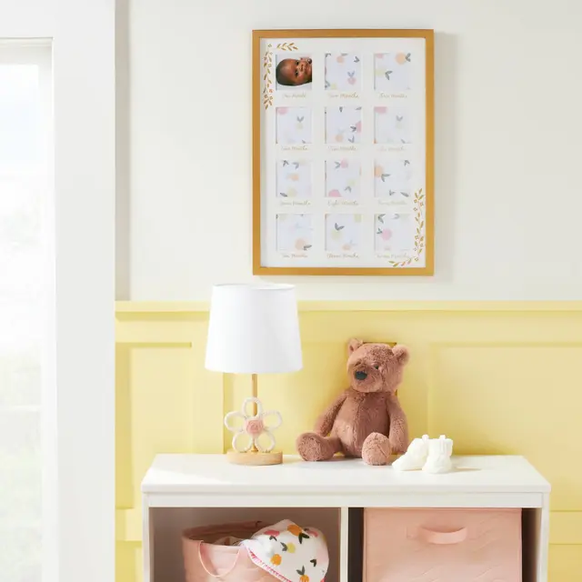 Milestone 4" x 4" Image Opening Picture Frame - Gold Floral - Cloud Island™