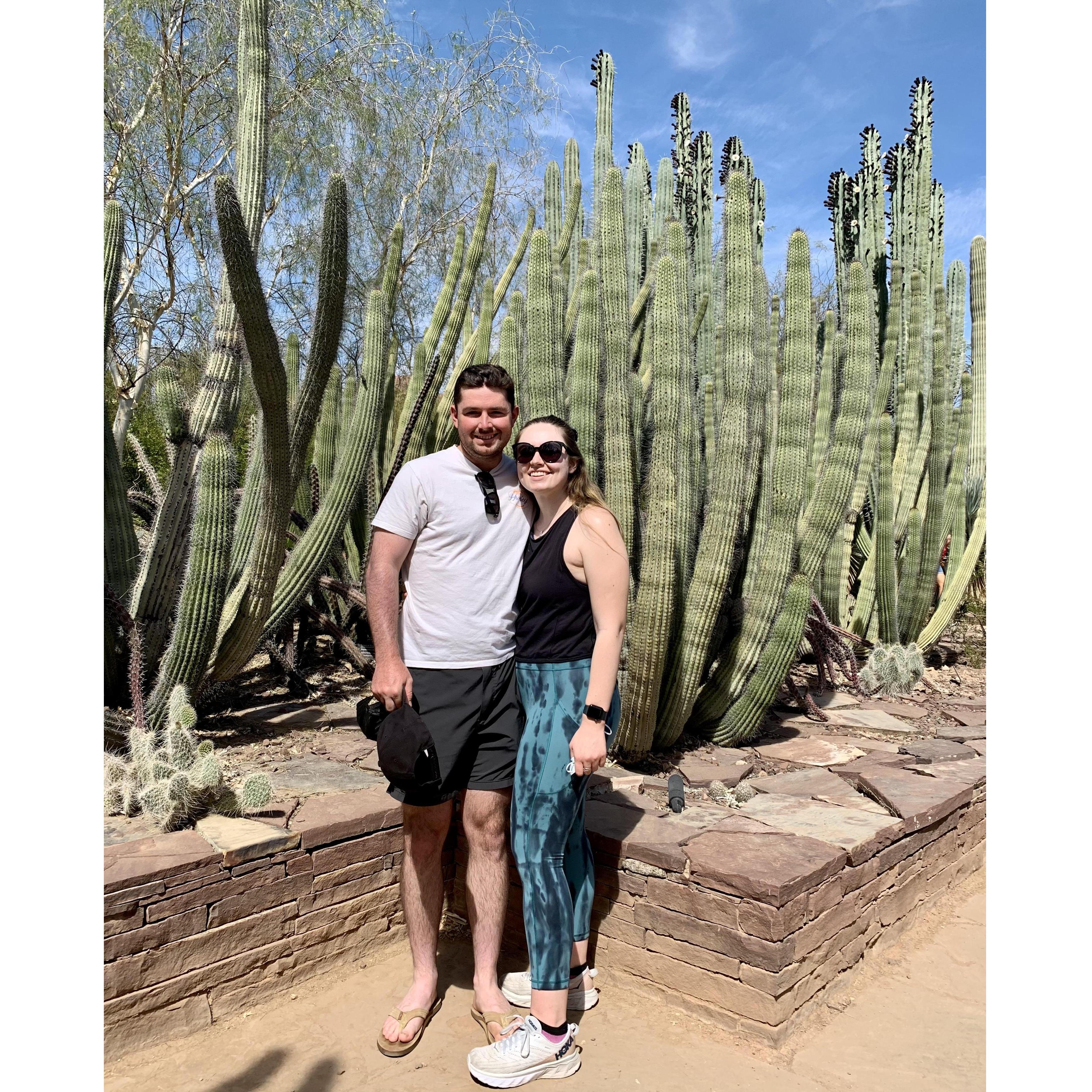 Phoenix 2021. We went to visit some of Jake's friends in Phoenix. The only thing Monique wanted to do was see the succulent botanical garden. We saw the botanical garden.