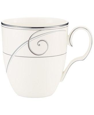 Dinnerware, Platinum Wave Mug