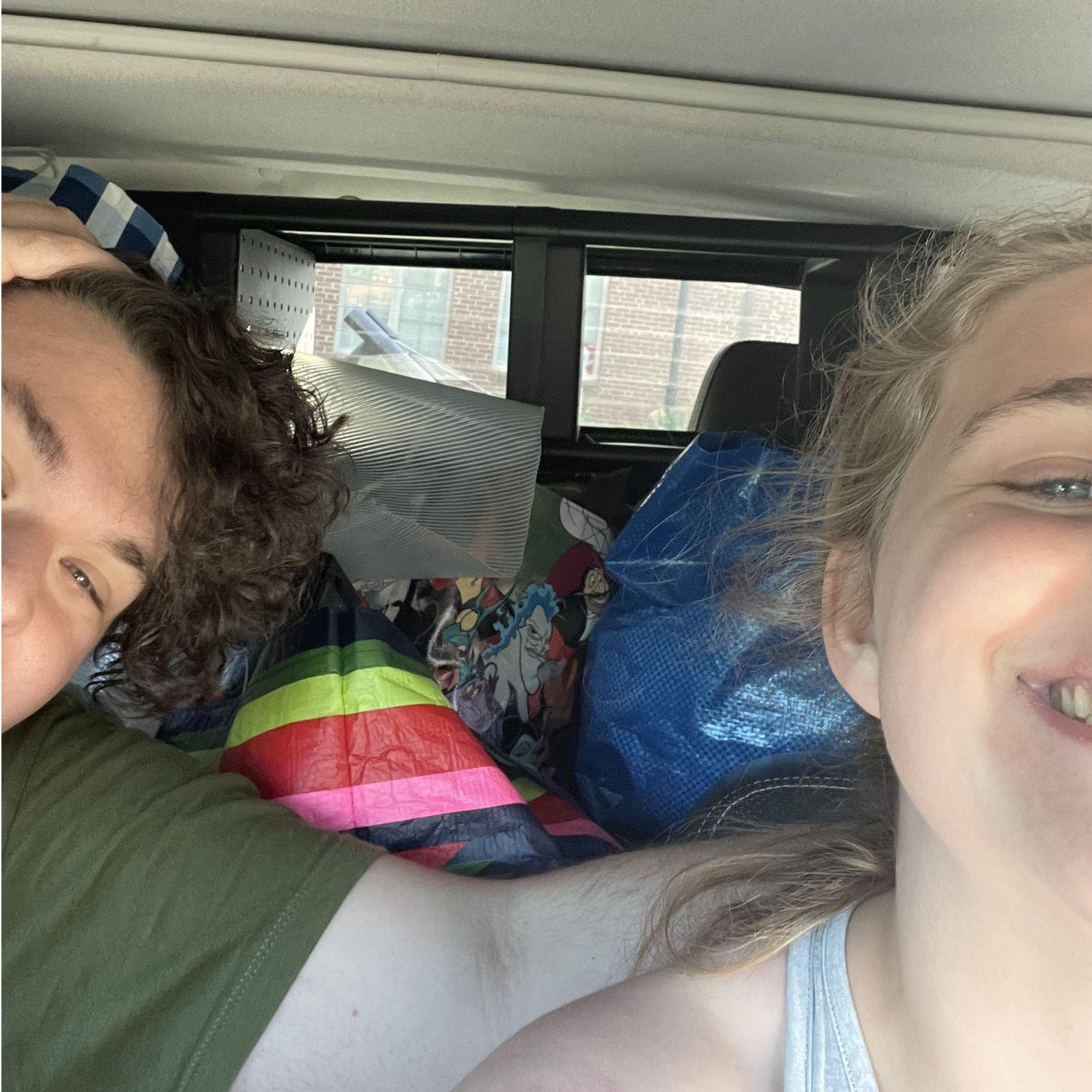 Helping Mason move into her on-campus dorm room!