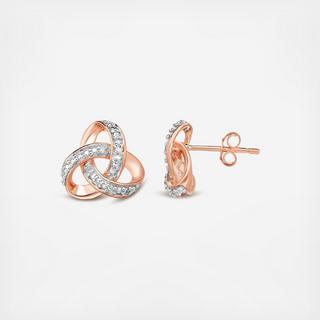 Diamond Love Knot Earrings