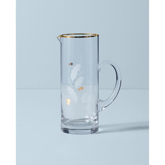 Lenox Holiday Gold Glass Beverage Pitcher