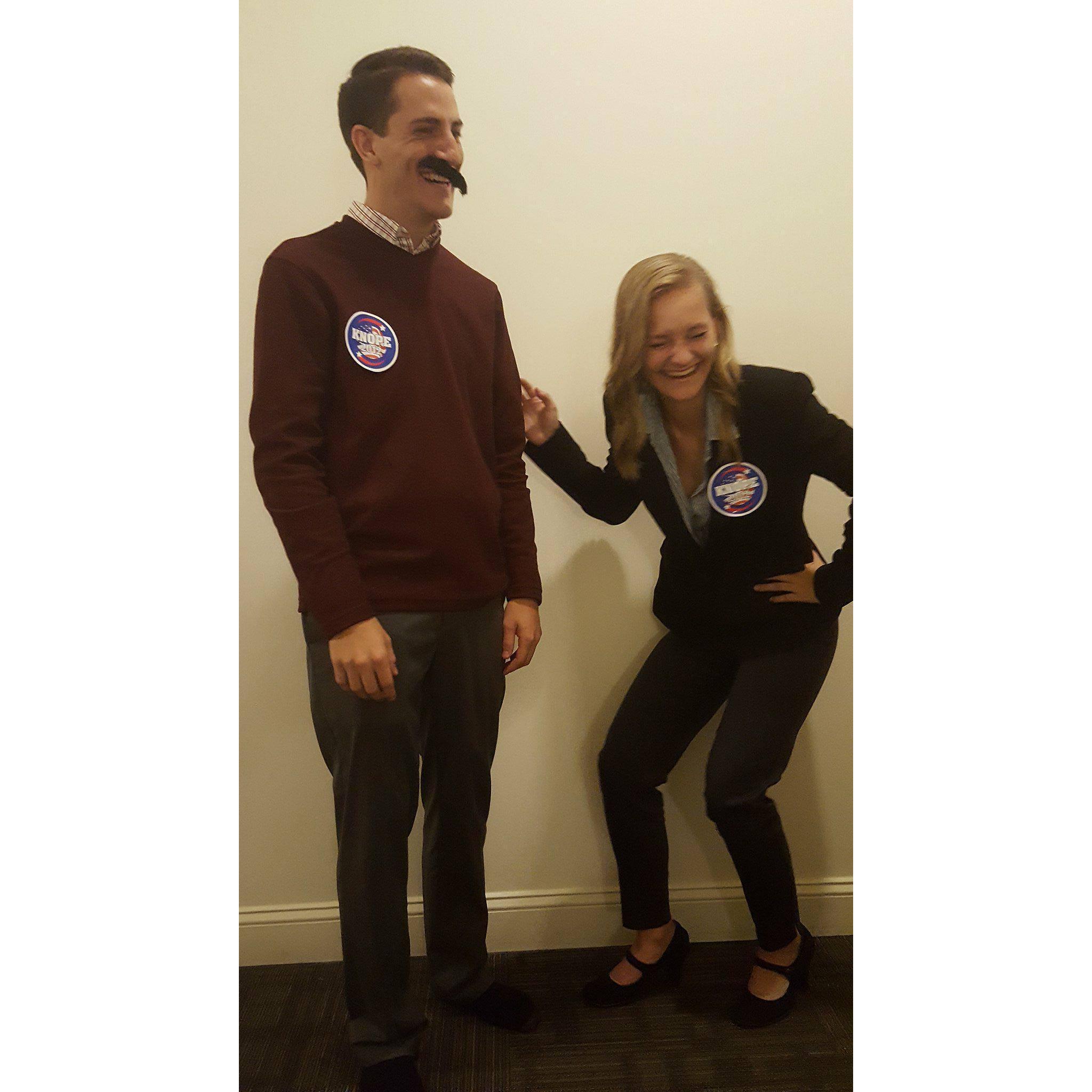 Halloween, Leslie Knope and Ron Swanson, 2017