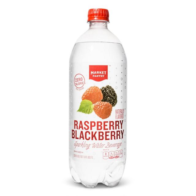 Raspberry Blackberry Sparkling Water - 1 L Bottle - Market Pantry™