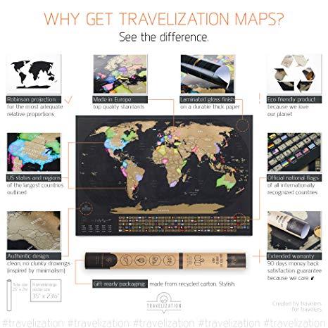 Scratch Off Map of The World by Travelization